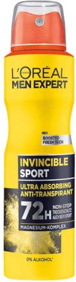 L Oréal Paris L'Oreal Men Anti-Transpirant Deo Spray Invincible Sport 150ml