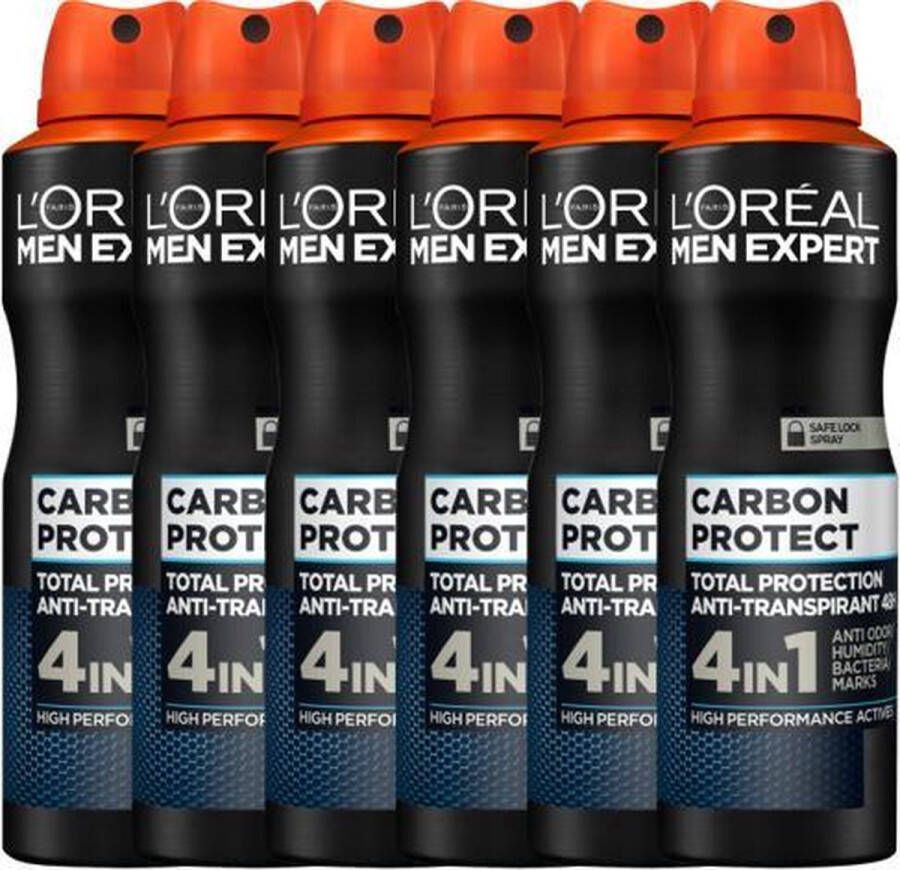 L Oréal Paris L'Oréal Men Expert Carbon Protect Deodorant Spray XXL 6 x 300 ml