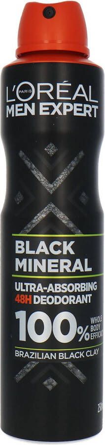 L Oréal Paris L'Oréal Men Expert Deodorant Spray 250 ml Black Mineral