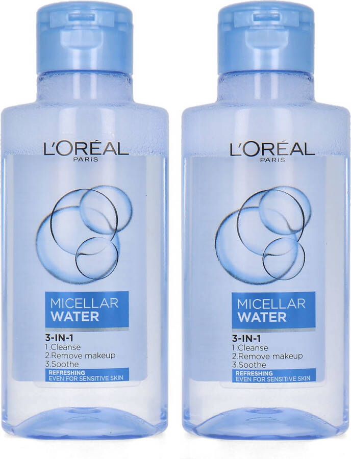 L Oréal Paris L'Oréal Micellar Water 3-in-1 95 ml (2 stuks)