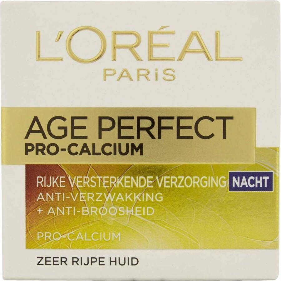 L Oréal Paris L'Oreal Paris Age Perfect Pro Calcium Anti Rimpel 50 ml Nachtcrème