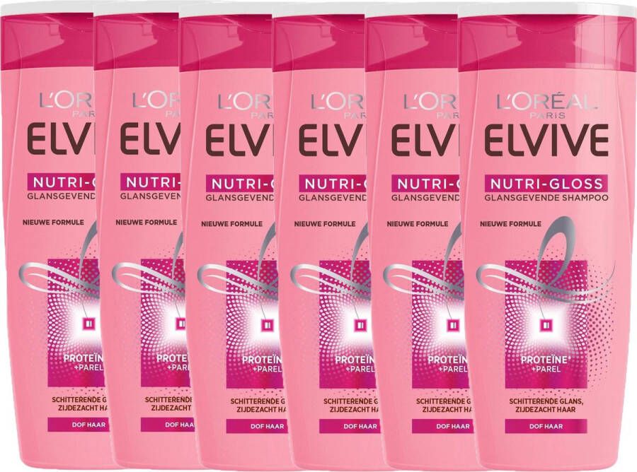 L Oréal Paris L'oreal Paris Elvive Nutri-Gloss Shampoo 6 x 250ml Voordeelverpakking