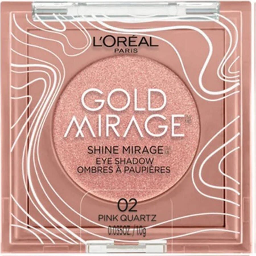 L Oréal Paris Loreal Paris Gold Mirage Shimmer Eyeshadow 02 Pink Quartz Oogschaduw 10 g