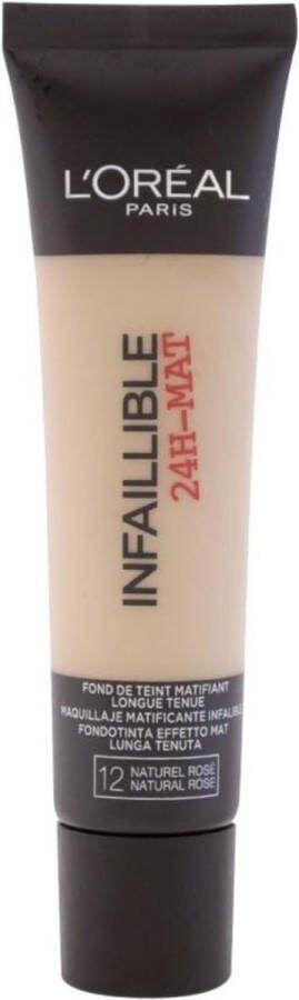 L Oréal Paris L'ORÉAL PARIS Infaillible 24h Mat Fond de Teint Matifiant 12 Naturel Rosé 40 g ( 2 X STUKS)