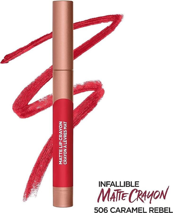 L Oréal Paris L'Oreal Paris Infallible Matte Lip Crayon 506 Caramel Rebel Lippenstift Long Lasting 1.3 g