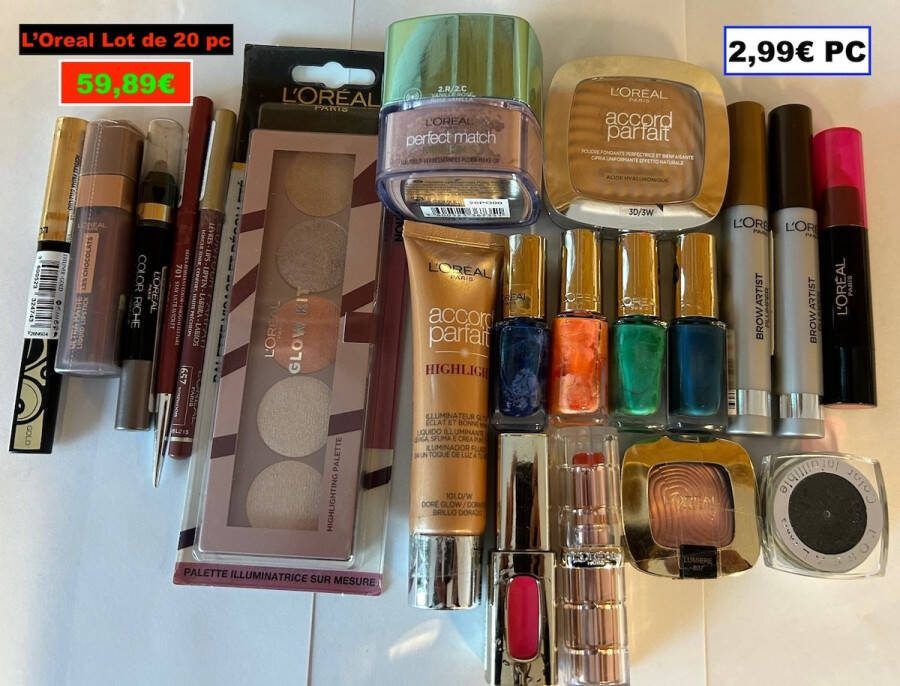 L Oréal Paris L'Oreal Paris LOT de 20 pc A (2 99€ HT PC)