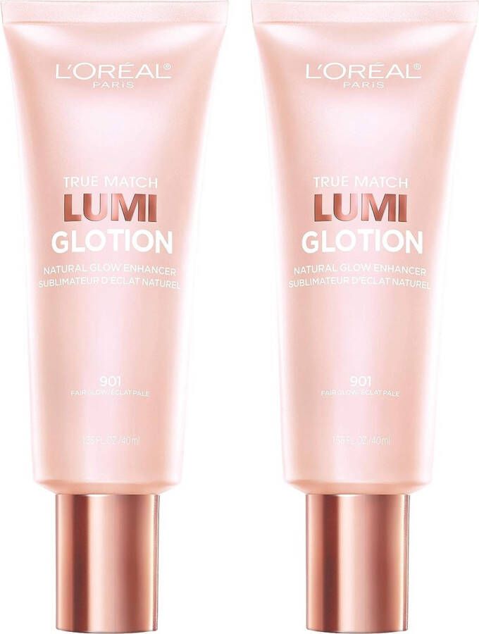 L Oréal Paris L'Oreal Paris Makeup True Match Lumi Glotion Natural Natuurlijk Glow Enhancer Highlighting Lotion Duo Fair 901