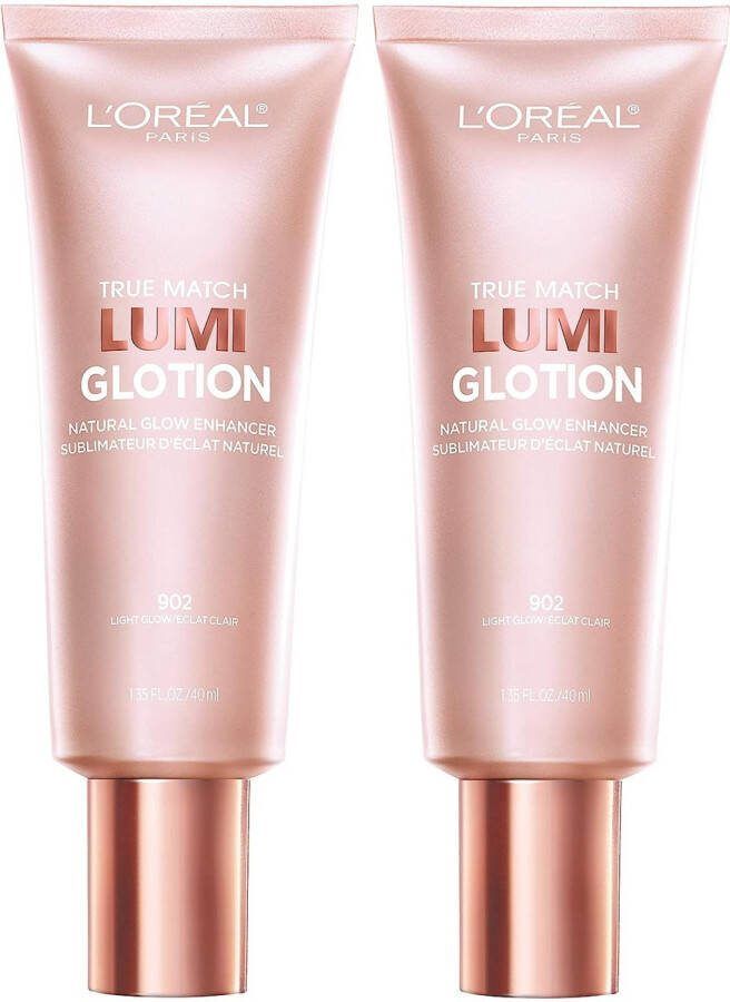 L Oréal Paris L'Oreal Paris Makeup True Match Lumi Glotion Natural Natuurlijk Glow Enhancer Highlighting Lotion Duo Light 902 2 stuks