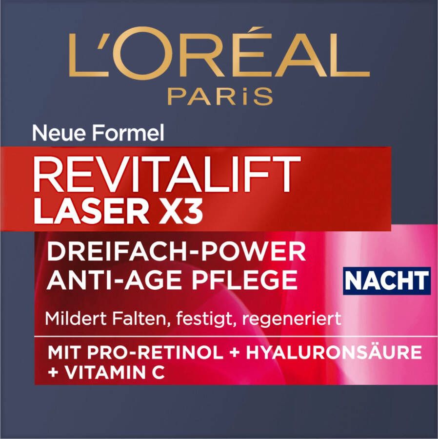 L Oréal Paris L'ORÉAL PARIS Nachtcrème Revitalift Laser X3 50 ml