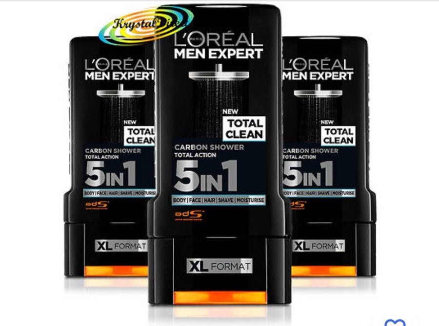 L Oréal Paris L'Oreal Paris Showergel Men Expert Total Clean 5 in 1 3x300 ml