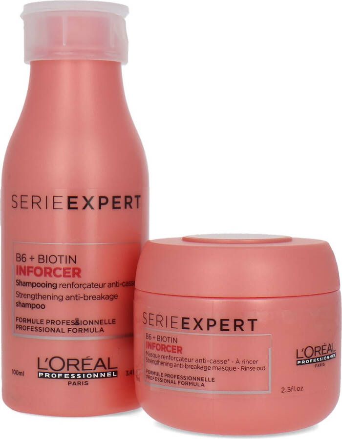 L Oréal Paris L'Oréal Professionel Serie Expert Inforcer Shampoo + Mask 75 ml + 100 ml