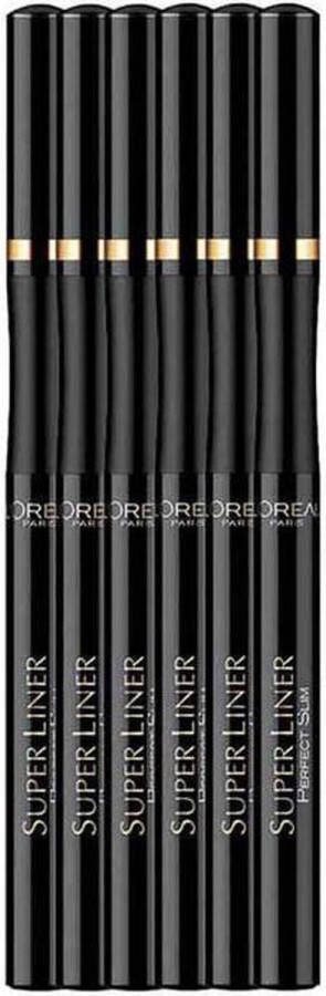 L Oréal Paris L'Oreal Super Liner Perfect Slim Eyeliner 6 stuks Voordeel Verpakking