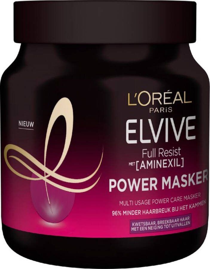 L Oréal Paris L'OREAL Volledig Resistent Powermasker Biotine + Vitamine B5 + Arginine Multifunctioneel Haarversterkend Masker Zonder Siliconen