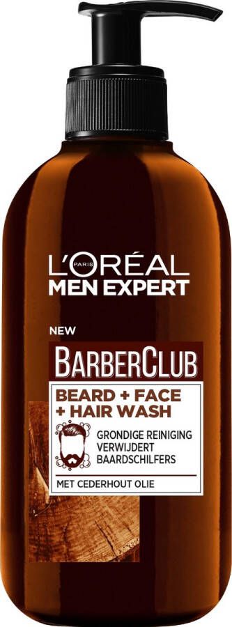 L Oréal Paris Men Expert L'Oréal Paris Men Expert BarberClub 3-in-1 Face Wash 200 ml Baard Gezicht en Haar Reiniger
