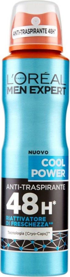 L Oréal Paris Men Expert Cool Power Mannen Spuitbus deodorant 150 ml 1 stuk(s)