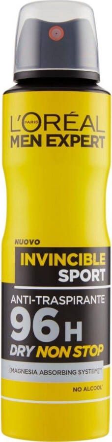 L Oréal Paris Men Expert Invincible Sport Mannen Spuitbus deodorant 150 ml 1 stuk(s)