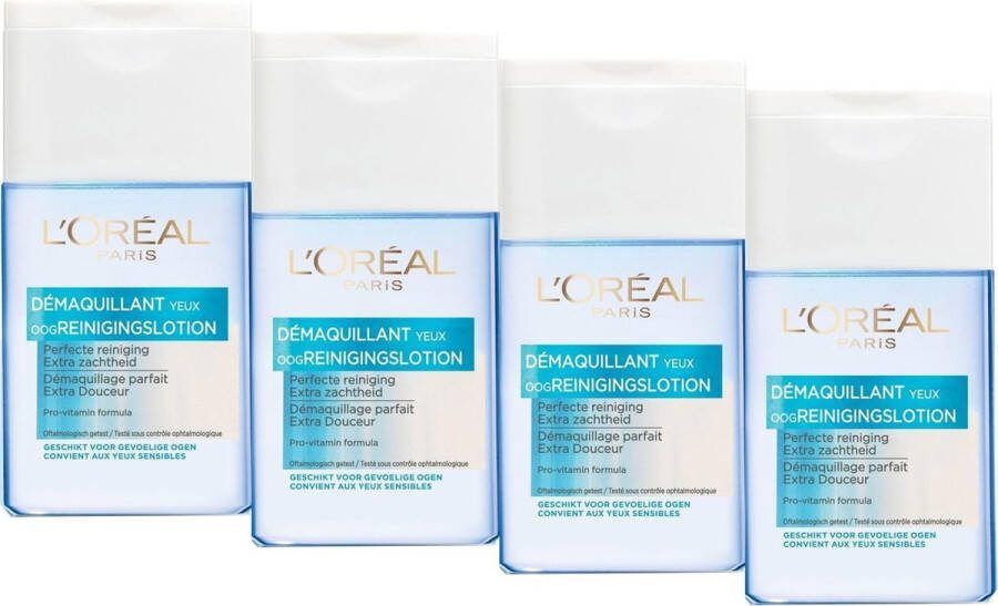 L Oréal Paris Oogreinigingslotion Make-upreiniging 4 x 125 ml Voordeelverpakking