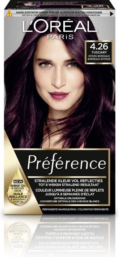 L Oréal Paris Préférence Classic 4.26 Tuscany Intens Bordeaux Permanente Haarverf