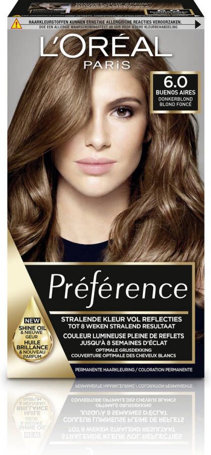 L Oréal Paris Préférence Classic 6.0 Buenos Aires Donkerblond Permanente Haarverf