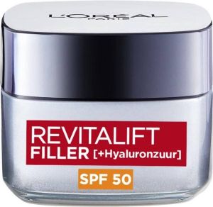 L Oréal Paris Revitalift Filler Anti-Aging Dagcrème SPF50 50ml Gezichtsverzorging met hyaluronzuur