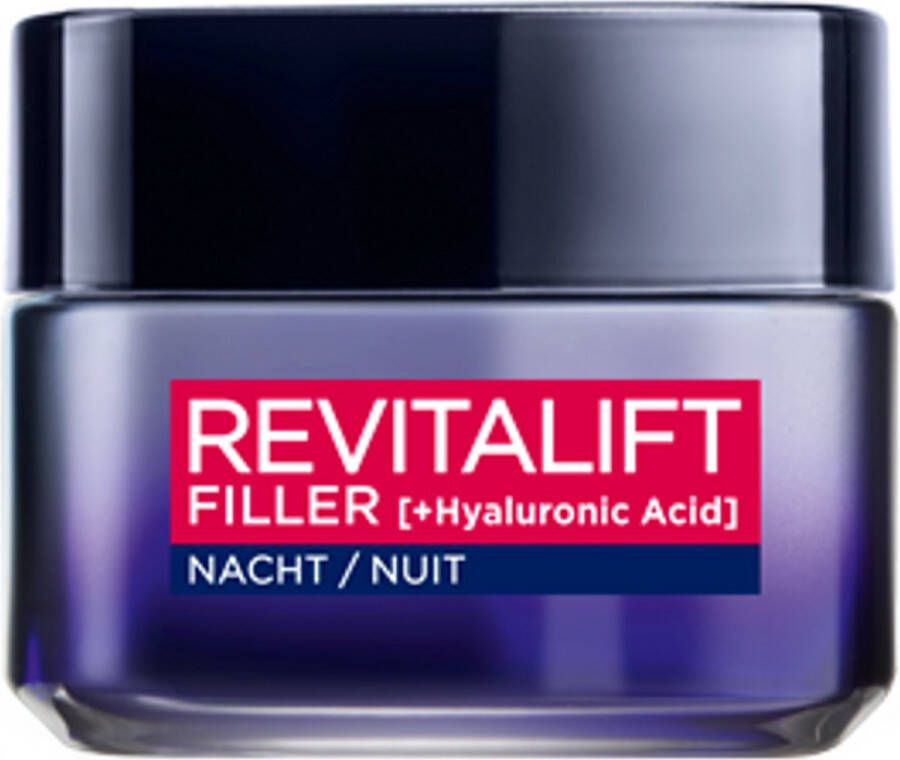 L Oréal Paris Revitalift Filler Hyaluronzuur Nachtcrème Anti-veroudering 50ml
