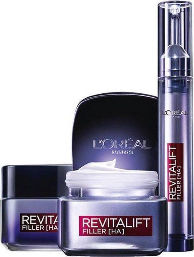 L Oréal Paris Revitalift Filler Nachtcrème x2 stuks 50 ml Anti Rimpel
