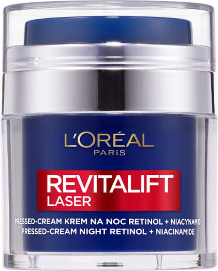 L Oréal Paris Revitalift Laser Pressed Cream anti-rimpel nachtcrème Retinol & Niacinamide 50ml