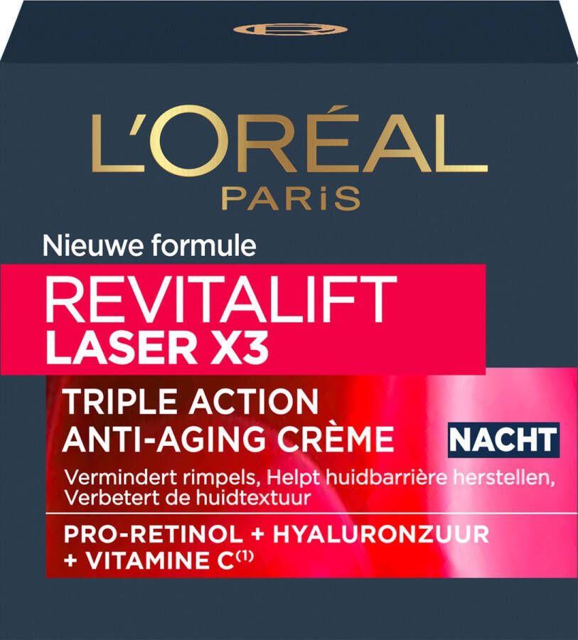 L Oréal Paris Skin Expert Revitalift Laser X3 anti-rimpel nachtcrème 50 ml