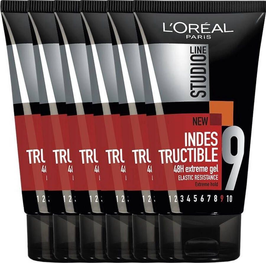 L Oréal Paris L'Oréal Paris Studio Line Indestructible 48H Extreme Fixatie Gel 6 x 150 ml