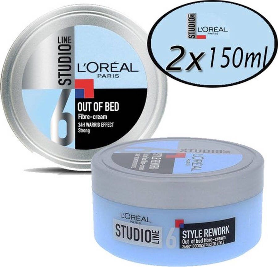 L Oréal Paris Studio Line Special FX Out Of Bed Fibre Cream 2 x 150 ml