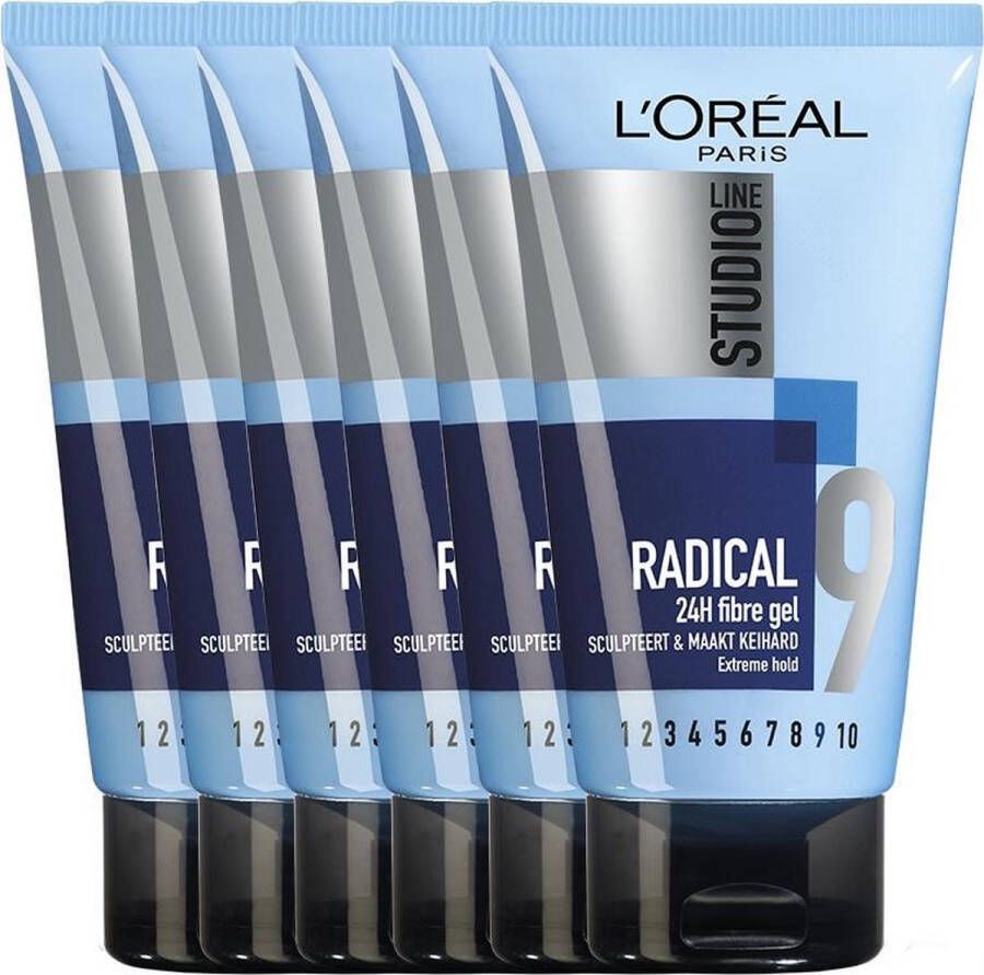 L Oréal Paris Studio Line Special FX Radical 24H Fibre Gel 6 x 150 ml Gel Voordeelverpakking