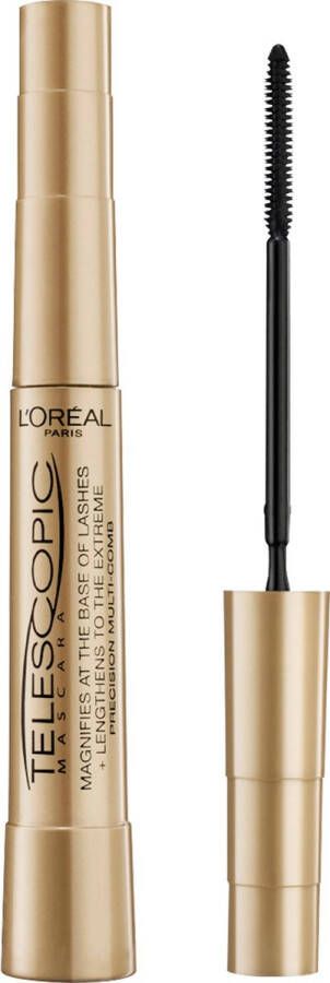 L Oréal Paris Telescopic Mascara Zwart Lengte Mascara voor Zichtbaar Langere Wimpers Flexibel multi-precisie borsteltje 8ML