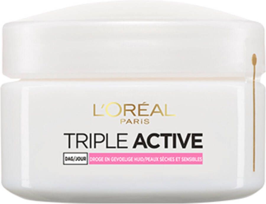 L Oréal Paris Triple Active Hydraterende Dagcrème Droge en Gevoelige huid 50ml