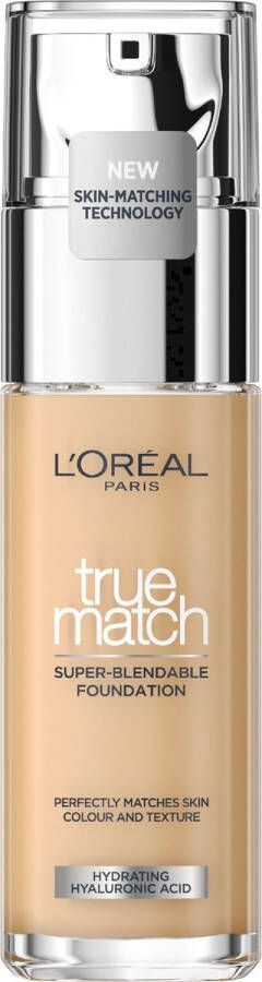 L Oréal Paris True Match Foundation 2.N Natuurlijk Dekkende Foundation met Hyaluronzuur en SPF 16 30 ml
