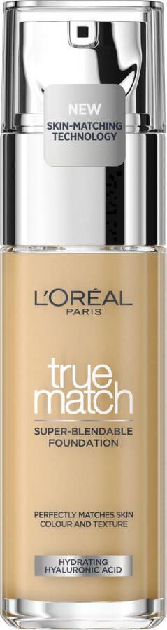 L Oréal Paris True Match Foundation 3D W Natuurlijk Dekkende Foundation met Hyaluronzuur en SPF 16 30 ml