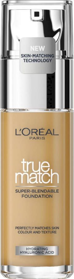 L Oréal Paris True Match Foundation 4D W Natuurlijk Dekkende Foundation met Hyaluronzuur en SPF 16 30 ml