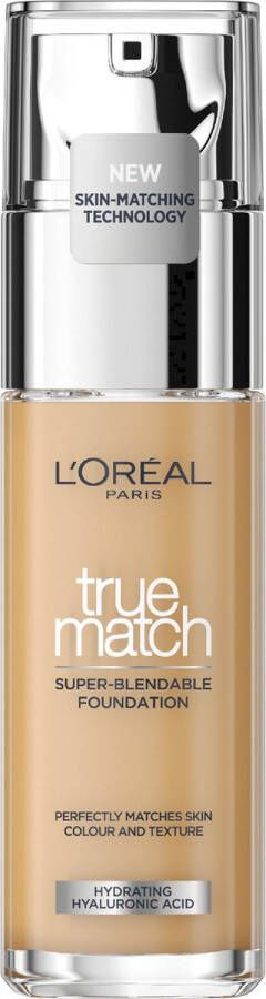 L Oréal Paris True Match Foundation 5.N Natuurlijk Dekkende Foundation met Hyaluronzuur en SPF 16 30ml Vegan