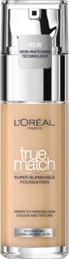 L Oréal Paris True Match Foundation 5.R C Natuurlijk Dekkende Foundation met Hyaluronzuur en SPF 16 30ml Vegan