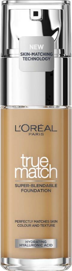 L Oréal Paris True Match Foundation 6 5D W Natuurlijk Dekkende Foundation met Hyaluronzuur en SPF 16 30ml Vegan