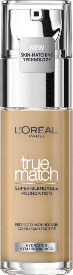 L Oréal Paris True Match Foundation 6N Natuurlijk Dekkende Foundation met Hyaluronzuur en SPF 16 30ml Vegan