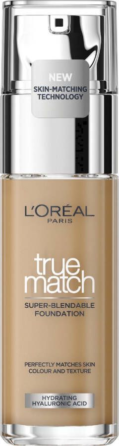 L Oréal Paris True Match Foundation 7D W Natuurlijk Dekkende Foundation met Hyaluronzuur en SPF 16 30ml Vegan