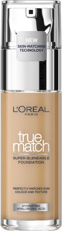 L Oréal Paris True Match Foundation- Natuurlijk dekkende foundation met Hyaluronzuur en SPF 16 4.5N 30 ml