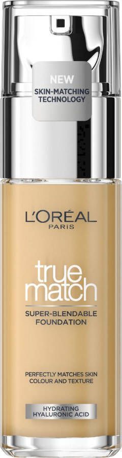 L Oréal Paris True Match Foundation Natuurlijk dekkende foundation met Hyaluronzuur en SPF 16 2D W 30 ml