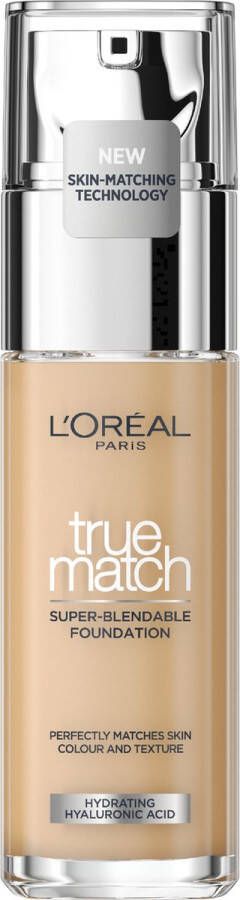 L Oréal Paris True Match Foundation Natuurlijk dekkende foundation met Hyaluronzuur en SPF 16 3.5D W 30 ml