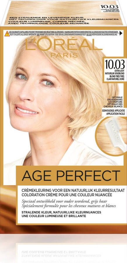 L Oréal Paris x6 Excellence Age Perfect 10.03 Extra Licht Goudblond Permanente Haarverf