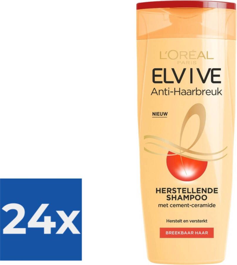 L Oréal Paris Elvive Anti Haarbreuk Shampoo 250 ml Voordeelverpakking 24 stuks