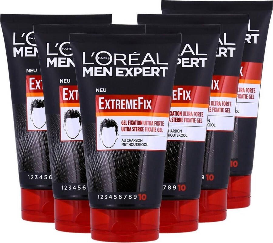 L'Oréal Paris Men Expert Invisible Extreme Fix gel 6 x 150 ml voordeelverpakking