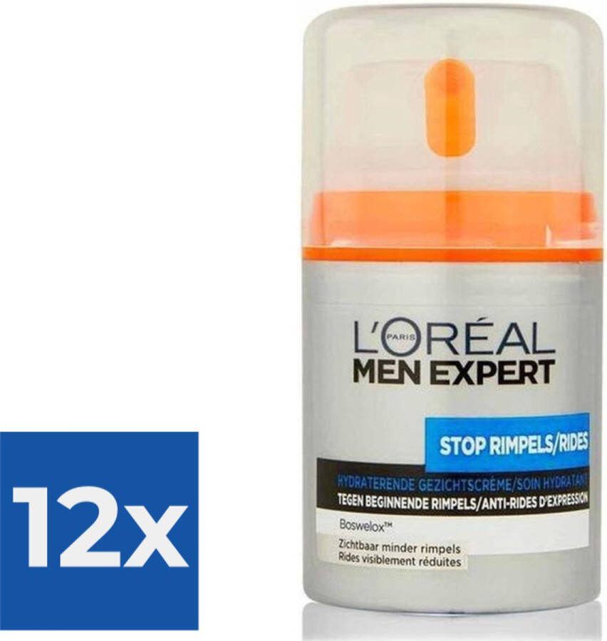 L Oréal Paris Men Expert Anti Rimpel Dagcrème 50 ml Voordeelverpakking 12 stuks