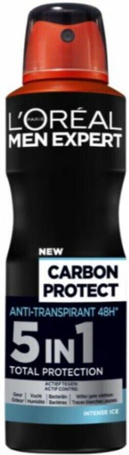 L Oréal Paris Men Expert Carbon Protect 4in1 Deodorant Spray Voordeelverpakking 6 x 150 ml