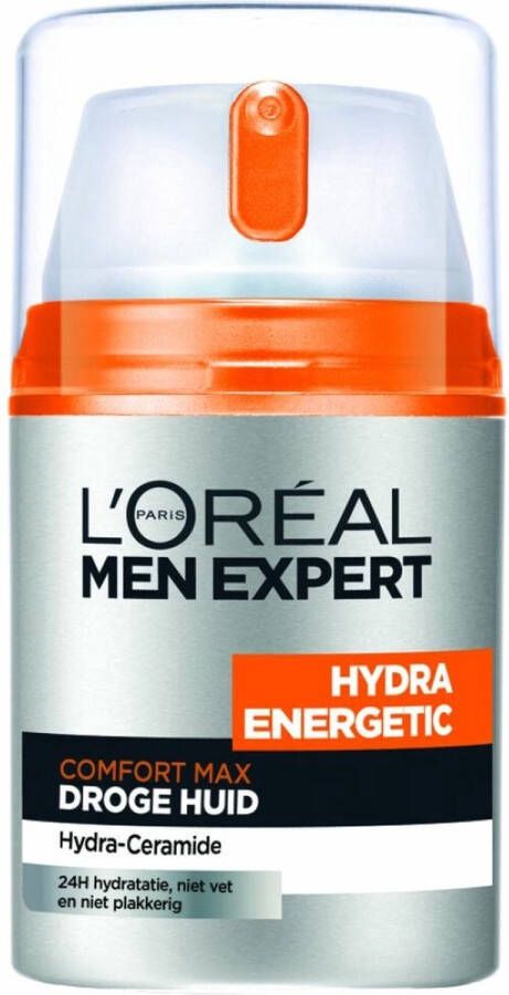 L Oréal Paris Men Expert Hydra Energetic Comfort Max Dagcrème Hydraterend voor Droge Huid 50 ML